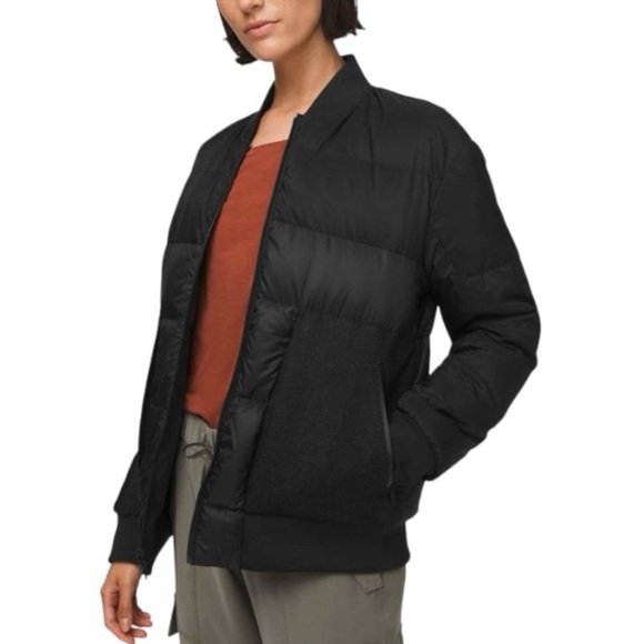 Lululemon Roam Far Wool Bomber Black / Heathered Black size 8 - Picture 5 of 13